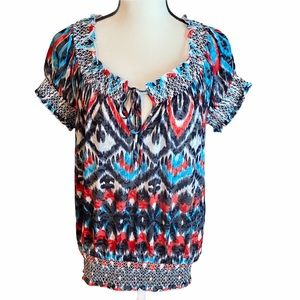 INC Top Short Sleeve Arrow Spear Size Medium